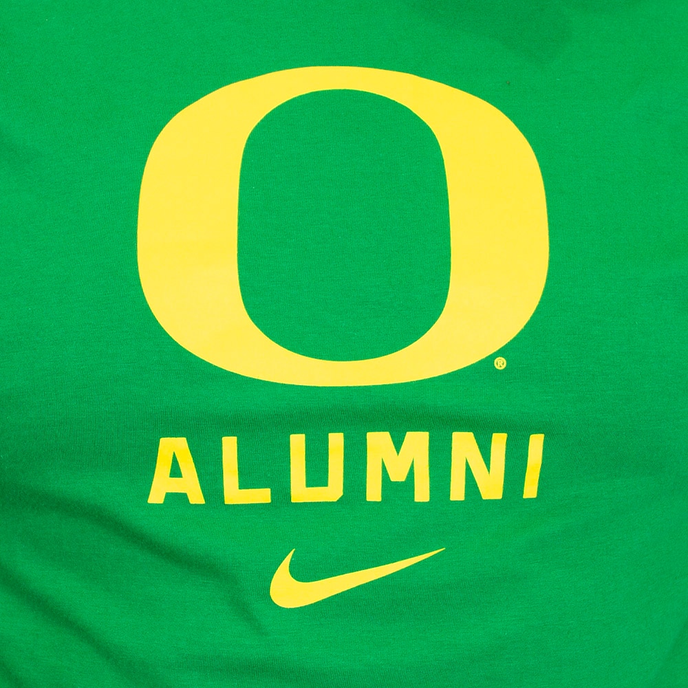 Classic Oregon O, Nike, Green, Crew Neck, Cotton, Men, Unisex, Basic, Alumni, T-Shirt, 906451
